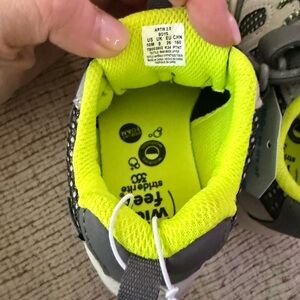 Stride Rite Boys Neon Yellow and Gray Sneakers